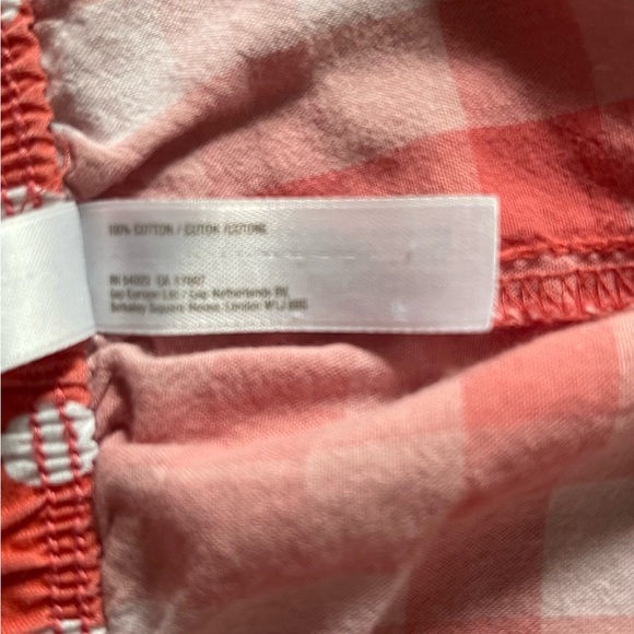 Gap Body Orange & White Check Pj Shorts Size Medium - Picture 4 of 10